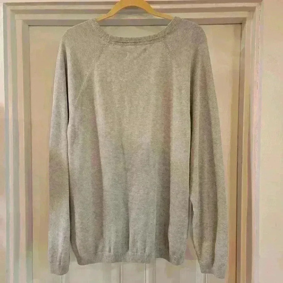 Weatherproof Vintage Mens 100% Cotton Sweater Sweatshirt Gray Size Large - Picture 2 of 7